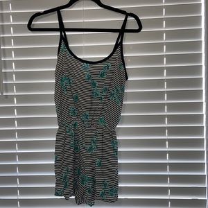 Striped Floral Romper